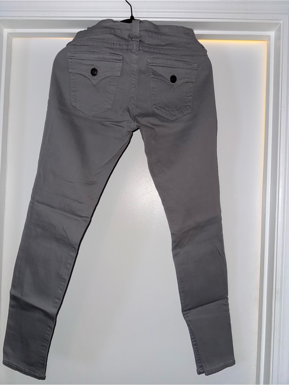 True Religion Women’s Gray Jeans with Signature Label